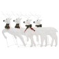 vidaXL Renos de Navidad 4 unidades 80 LED blanco vidaXL Renos de Navidad 4 unidades 80 LED blanco