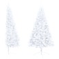 vidaXL Medio árbol de Navidad con luces y bolas blanco 180 cm vidaXL Medio árbol de Navidad con luces y bolas blanco 180 cm