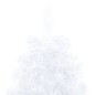 vidaXL Medio árbol de Navidad con luces y bolas blanco 180 cm vidaXL Medio árbol de Navidad con luces y bolas blanco 180 cm