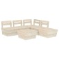 vidaXL Muebles de palets para jardín 6 pzas madera de abeto impregnada vidaXL Muebles de palets para jardín 6 pzas madera de abeto impregnada