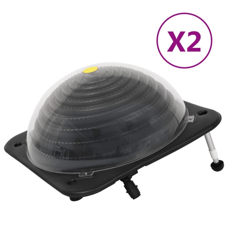 vidaXL Calentadores solares de piscina 2 pzas HDPE aluminio 75x75x36cm vidaXL Calentadores solares de piscina 2 pzas HDPE aluminio 75x75x36cm