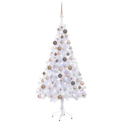 vidaXL Árbol de Navidad artificial con luces y bolas 230 ramas 120 cm