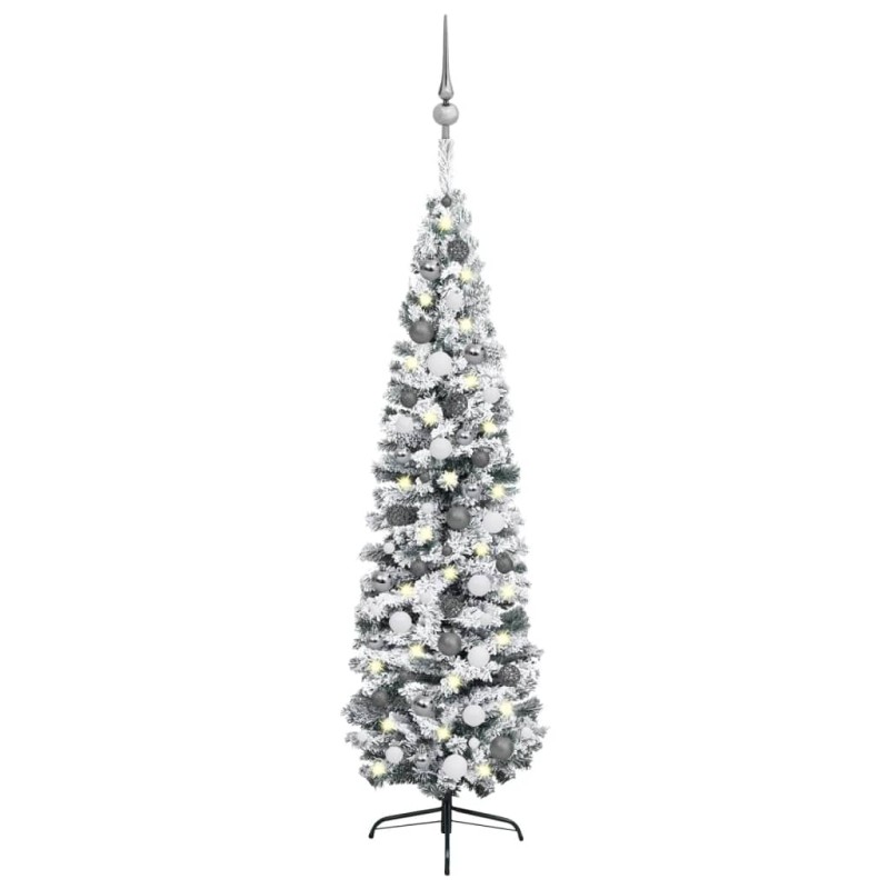 vidaXL Árbol de Navidad preiluminado con luces y bolas verde 210 cm vidaXL Árbol de Navidad preiluminado con luces y bolas verde 210 cm