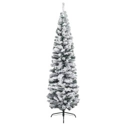vidaXL Árbol de Navidad preiluminado con luces y bolas verde 210 cm