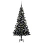 vidaXL Árbol de Navidad preiluminado con luces y bolas negro 210 cm vidaXL Árbol de Navidad preiluminado con luces y bolas negro 210 cm
