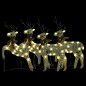 vidaXL Renos de Navidad 4 unidades 80 LED dorado vidaXL Renos de Navidad 4 unidades 80 LED dorado
