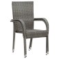 vidaXL Juego de comedor para jardín 3 piezas gris vidaXL Juego de comedor para jardín 3 piezas gris