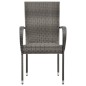 vidaXL Juego de comedor para jardín 3 piezas gris vidaXL Juego de comedor para jardín 3 piezas gris