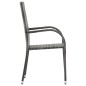 vidaXL Juego de comedor para jardín 3 piezas gris vidaXL Juego de comedor para jardín 3 piezas gris