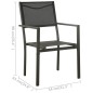 vidaXL Juego de comedor para jardín 3 piezas acero vidaXL Juego de comedor para jardín 3 piezas acero