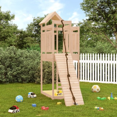 vidaXL Parque infantil con pared de escalada madera maciza de pino