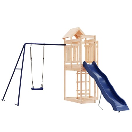 vidaXL Parque infantil de exterior madera maciza de pino