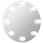 vidaXL Espejo de pared con luces LED redondo de vidrio vidaXL Espejo de pared con luces LED redondo de vidrio