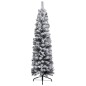 vidaXL Árbol de Navidad delgado con luces, bolas y nieve verde 120 cm vidaXL Árbol de Navidad delgado con luces, bolas y nieve verde 120 cm