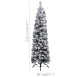 vidaXL Árbol de Navidad delgado con luces, bolas y nieve verde 120 cm vidaXL Árbol de Navidad delgado con luces, bolas y nieve verde 120 cm