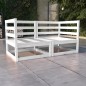vidaXL Sofá de jardín 2 plazas blanco madera maciza pino vidaXL Sofá de jardín 2 plazas blanco madera maciza pino