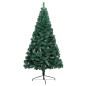vidaXL Medio árbol de Navidad con luces y bolas verde 240 cm vidaXL Medio árbol de Navidad con luces y bolas verde 240 cm