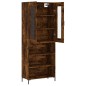 vidaXL Aparador alto madera contrachapada roble ahumado 69,5x34x180 cm vidaXL Aparador alto madera contrachapada roble ahumado 69,5x34x180 cm