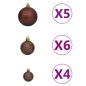 vidaXL Medio árbol de Navidad con luces y bolas verde 240 cm vidaXL Medio árbol de Navidad con luces y bolas verde 240 cm