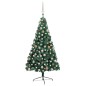 vidaXL Medio árbol de Navidad con luces y bolas verde 240 cm vidaXL Medio árbol de Navidad con luces y bolas verde 240 cm