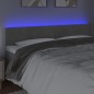 vidaXL Cabecero con LED de terciopelo gris claro 180x5x78/88 cm