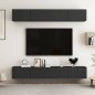 vidaXL Muebles de salón 4 uds madera ingeniería negro 100x30x30 cm