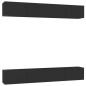 vidaXL Muebles de salón 4 uds madera ingeniería negro 100x30x30 cm