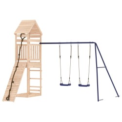 vidaXL Parque infantil de exterior madera maciza de pino