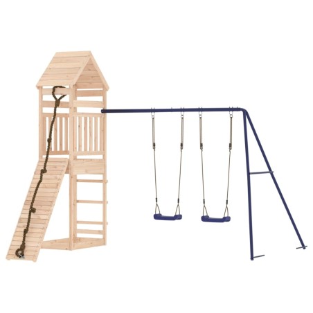 vidaXL Parque infantil de exterior madera maciza de pino