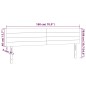vidaXL Cabecero con LED de terciopelo gris claro 180x5x78/88 cm