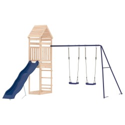 vidaXL Parque infantil de exterior madera maciza de pino