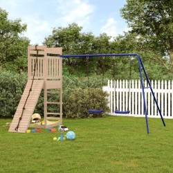 vidaXL Parque infantil de exterior madera maciza de pino