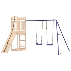 vidaXL Parque infantil de exterior madera maciza de pino