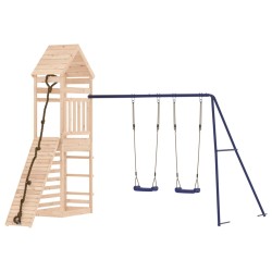 vidaXL Parque infantil de exterior madera maciza de pino