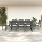 vidaXL Juego de comedor para jardín 9 piezas acero y textilene negro vidaXL Juego de comedor para jardín 9 piezas acero y textilene negro