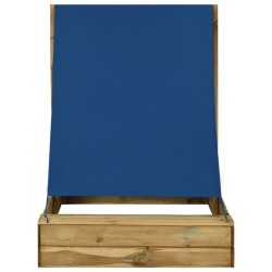 vidaXL Arenero con tejado de madera de pino impregnada 160x100x133 cm