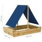 vidaXL Arenero con tejado de madera de pino impregnada 160x100x133 cm vidaXL Arenero con tejado de madera de pino impregnada 160x100x133 cm