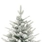 vidaXL Árbol de Navidad con LED, nieve y bolas PVC&PE verde 120 cm