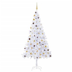 vidaXL Árbol de Navidad artificial con luces y bolas 910 ramas 210 cm