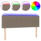 vidaXL Cabecero con LED de tela gris taupe 144x5x78/88 cm vidaXL Cabecero con LED de tela gris taupe 144x5x78/88 cm