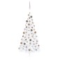 vidaXL Medio árbol de Navidad con luces y bolas blanco 120 cm vidaXL Medio árbol de Navidad con luces y bolas blanco 120 cm