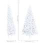 vidaXL Medio árbol de Navidad con luces y bolas blanco 120 cm vidaXL Medio árbol de Navidad con luces y bolas blanco 120 cm
