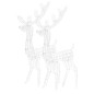 vidaXL Adorno de renos de Navidad acrílico 2 uds blanco cálido 120 cm vidaXL Adorno de renos de Navidad acrílico 2 uds blanco cálido 120 cm