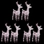 vidaXL Renos de Navidad 6 unidades 240 LEDs blanco cálido acrílico vidaXL Renos de Navidad 6 unidades 240 LEDs blanco cálido acrílico