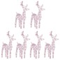 vidaXL Renos de Navidad 6 unidades 240 LEDs blanco cálido acrílico vidaXL Renos de Navidad 6 unidades 240 LEDs blanco cálido acrílico