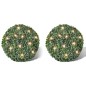 Hoja Artificial Bola de poda 27 cm Con cuerda de LED solar 2 piezas Hoja Artificial Bola de poda 27 cm Con cuerda de LED solar 2 piezas