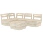 vidaXL Muebles de palés para jardín 5 pzas madera de abeto impregnada vidaXL Muebles de palés para jardín 5 pzas madera de abeto impregnada