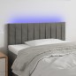 vidaXL Cabecero con LED de terciopelo gris claro 100x5x78/88 cm vidaXL Cabecero con LED de terciopelo gris claro 100x5x78/88 cm
