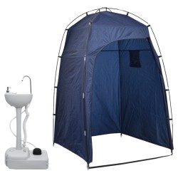 vidaXL Lavabo portátil para camping con tienda de campaña 20 L