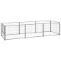 vidaXL Perrera plateada 3 m² acero
